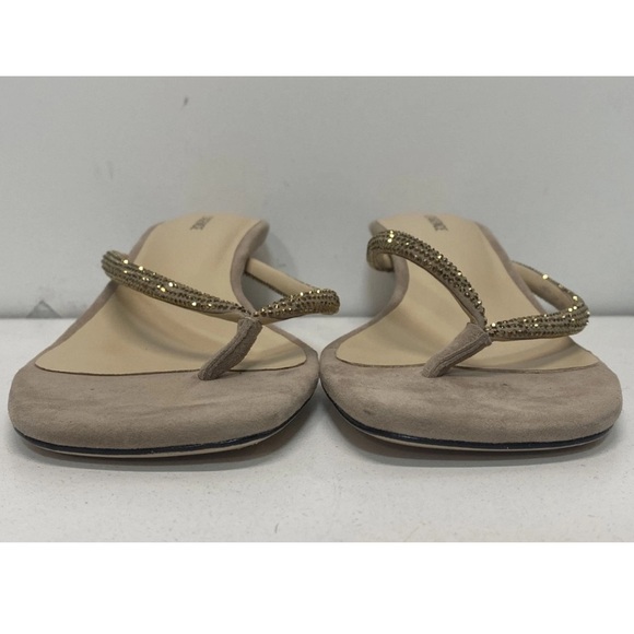L'AGENCE Almond Nude Hortense Sandal 7.5 slippers - Picture 7 of 10